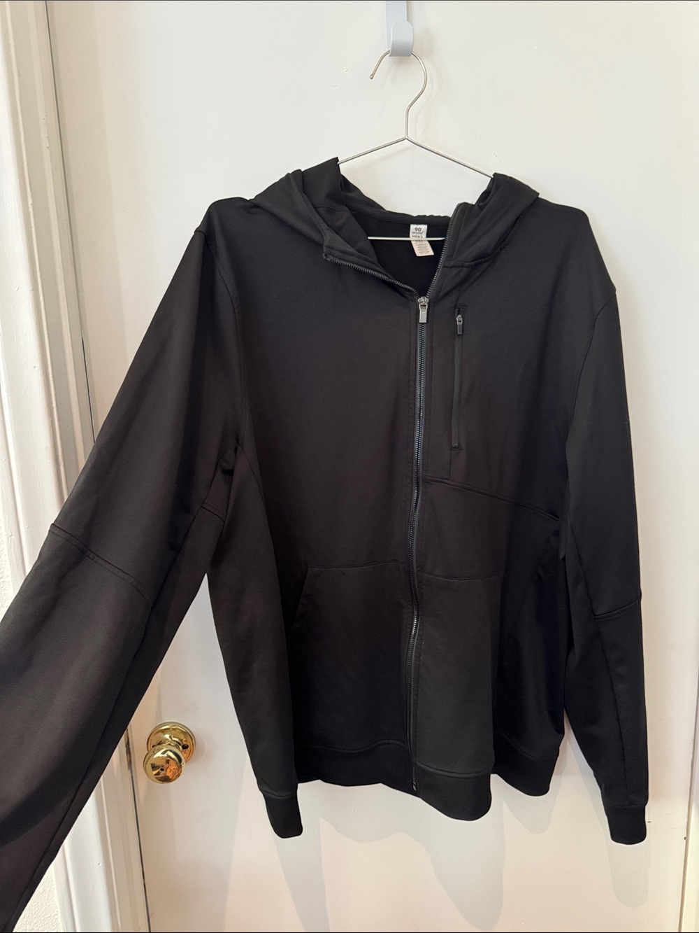 90 Degree By Reflex Black Full-Zip Hoodie